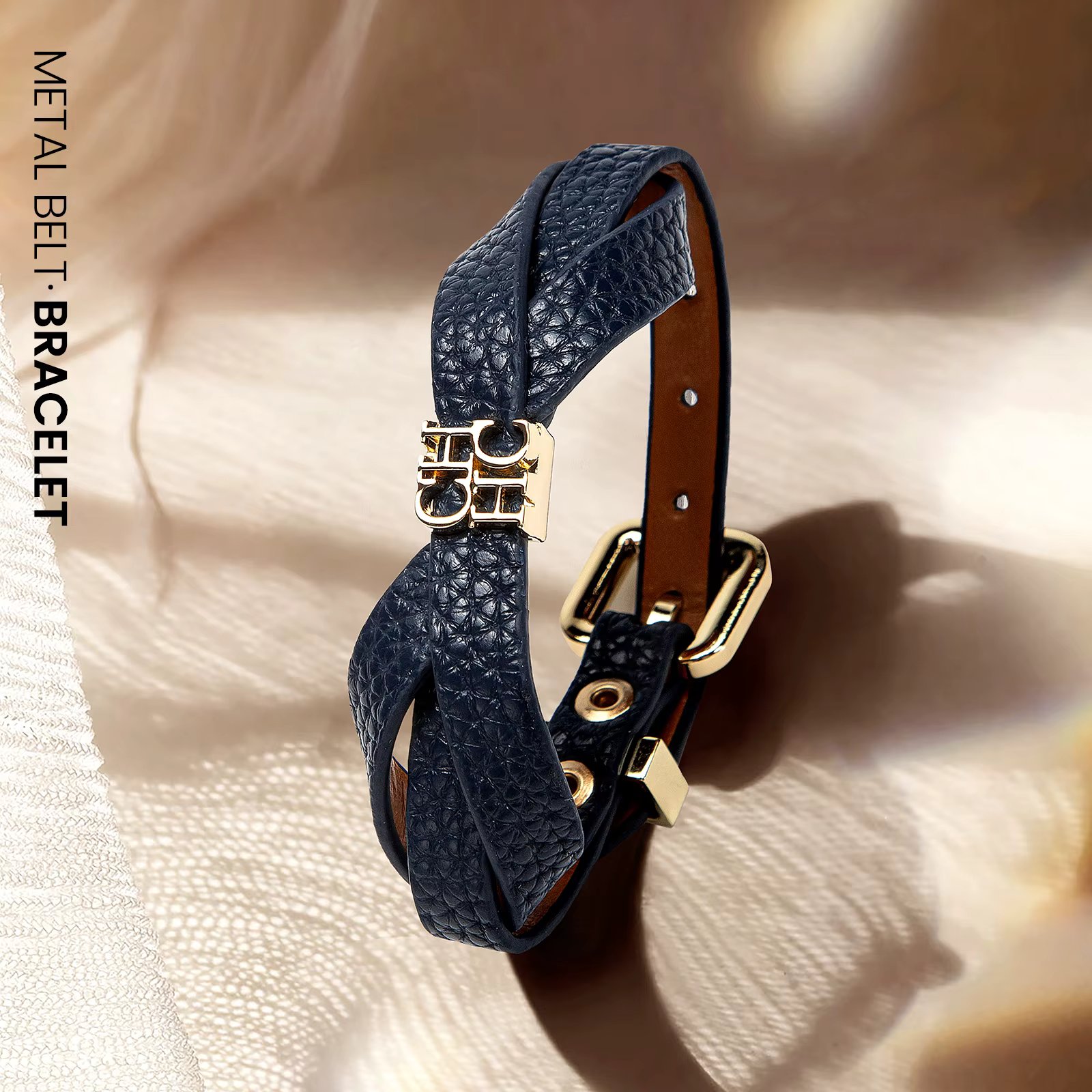 Classic Retro Women's New 2024 Bracelet Business Commuter Solid Color Letter Women's New Bracelet