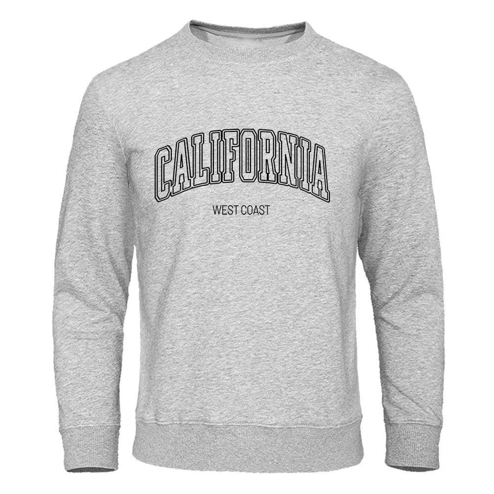 California West Coast Prints Men'S Sweatshirt Autumn Fleece Warm Hooded Casual Autumn Hoodies Simple Big Size Women Sportswear