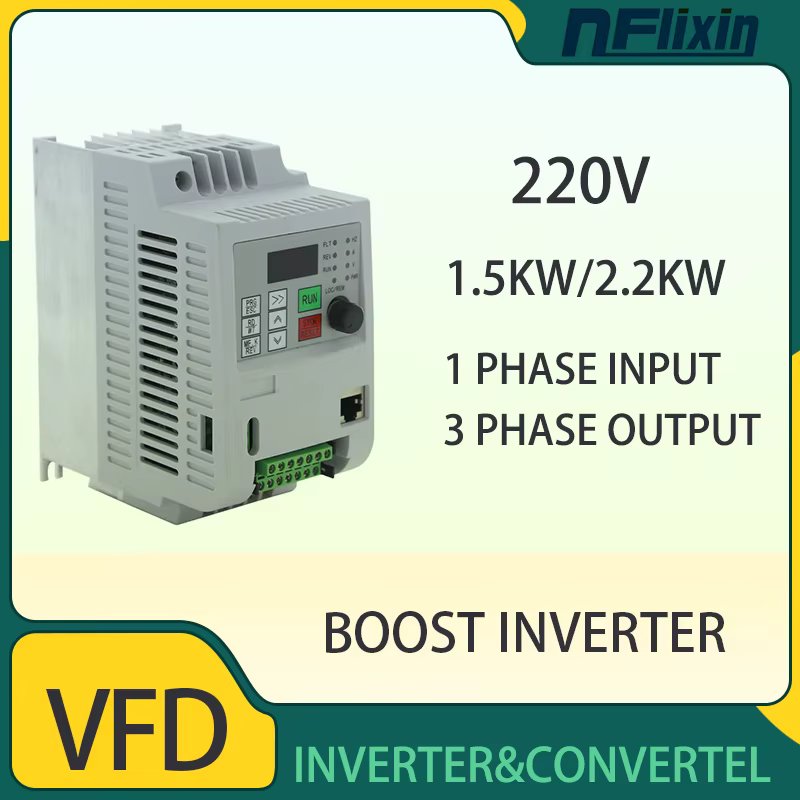 220V1.5KW -7.5KWSingle Phase input and 3 Phase Output Frequency Converter / Adjustable Speed Drive / Frequency Inverter / VFD