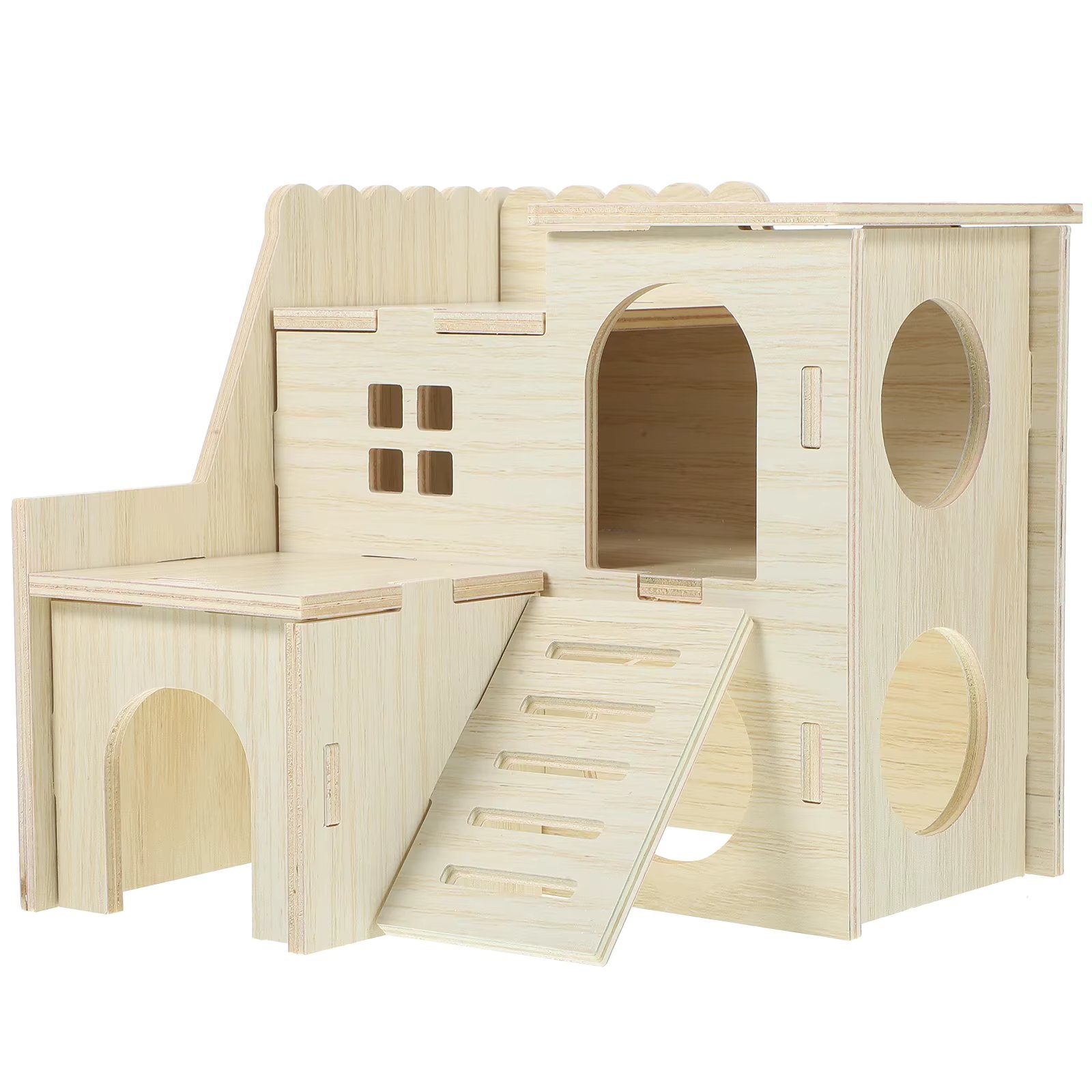 Guinea Pig Hideout Wear-resistant Hamster Wooden Hideouts House Cage Rat Houses and Decorative