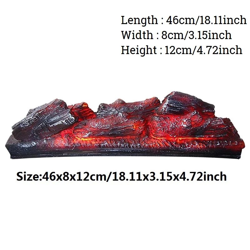 Electric Simulation Charcoal Fake Firewood Flame Lamp Fireplace Fire Wood Decoration Light Bonfire Shoot Props Hall Crafts Gifts
