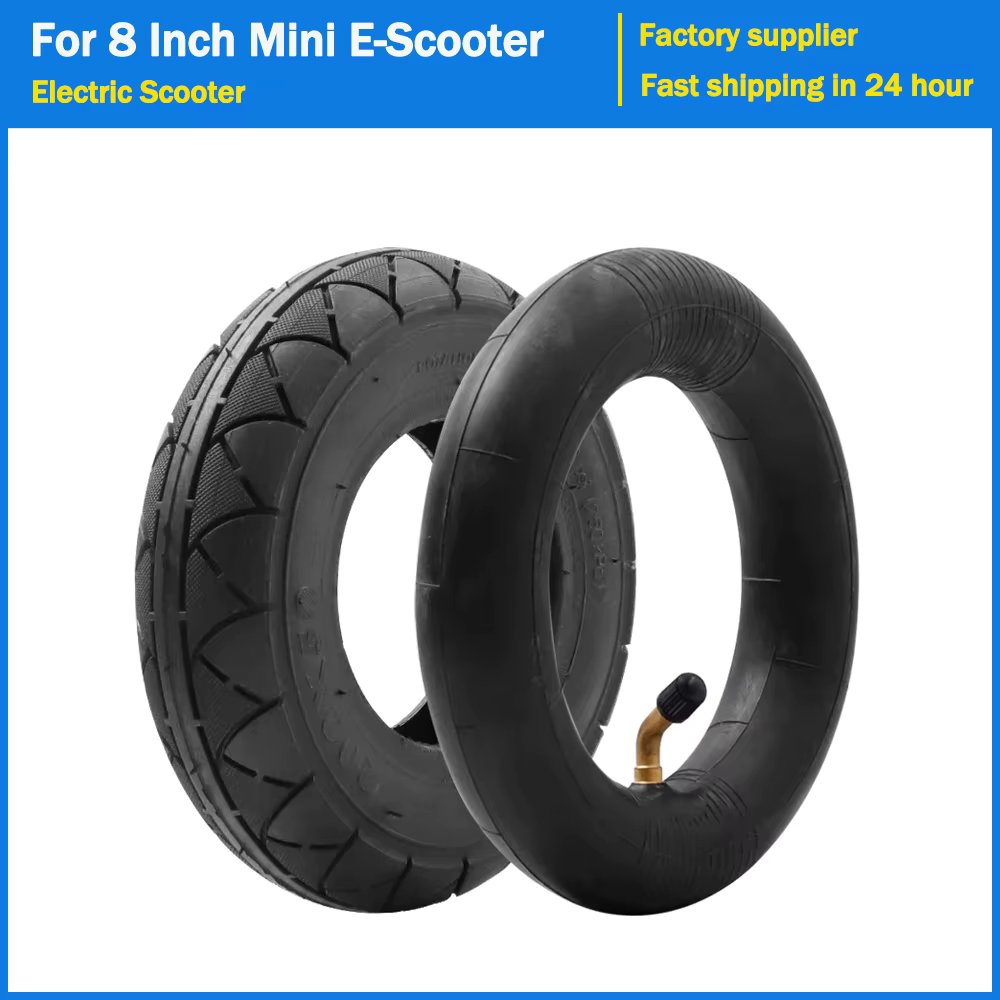 8Inch Inner Tube 200x50 Outer Tire for Razor E100 E150 E200/ Power Core E100/ePunk/Crazy Cart Tyre Electric Scooter Inner Camera