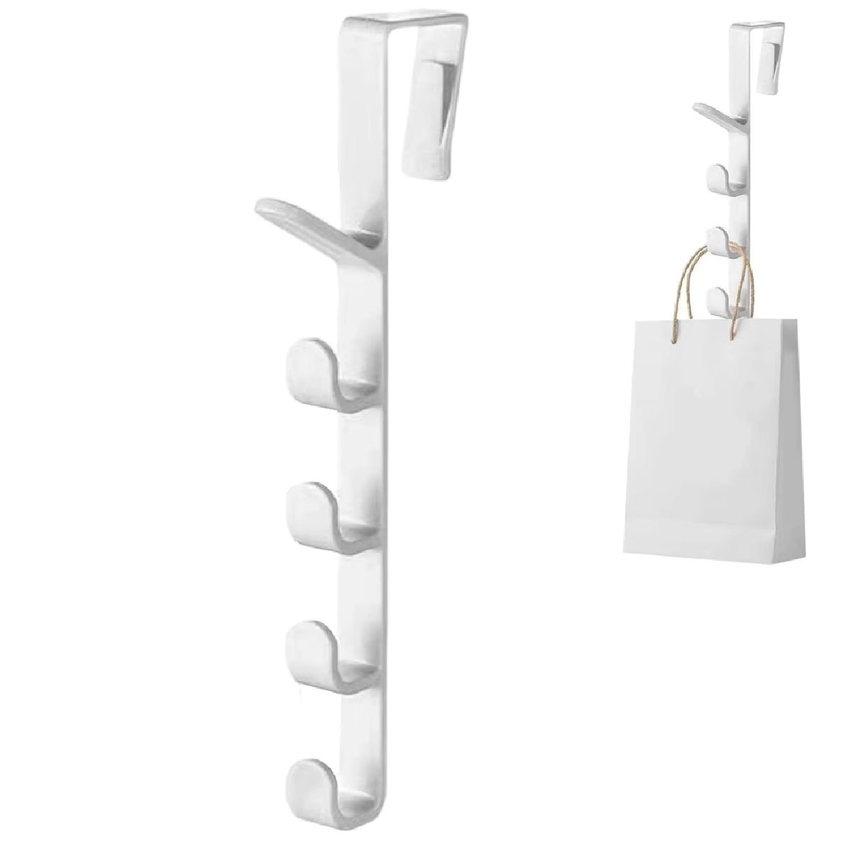 10 Hanger Plastic Holder For Door C/ 5 Hangers Multipurpose