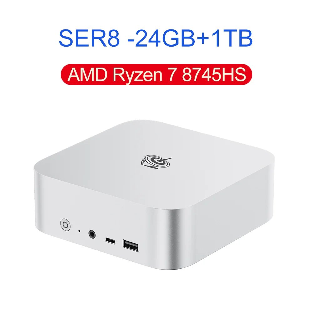 New Beelink Mini Gaming PC SER8 No AI Function With AMD Ryzen 7 8745HS 24G 32G DDR5 1T NVME PCIe4.0 SSD 2.5Gbps Desktop Computer