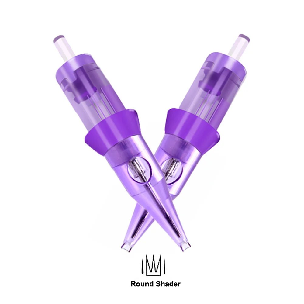 Sterilized Tattoo Needles 10PCS/Box Disposable Safety Tattoo Cartridges Needles Round Shader Standard Size 3RS 5RS 7RS 9RS 11RS