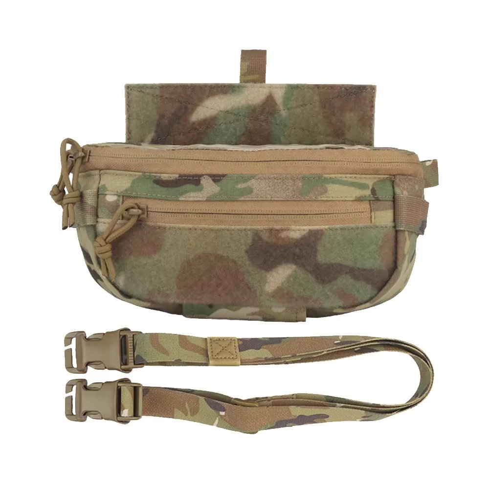 Tactical Hanger Pouch Compact Abdominal Dangler Pack Quick Release Shoulder Bag Integrates Hunting Vest Plate Carrier Airsoft