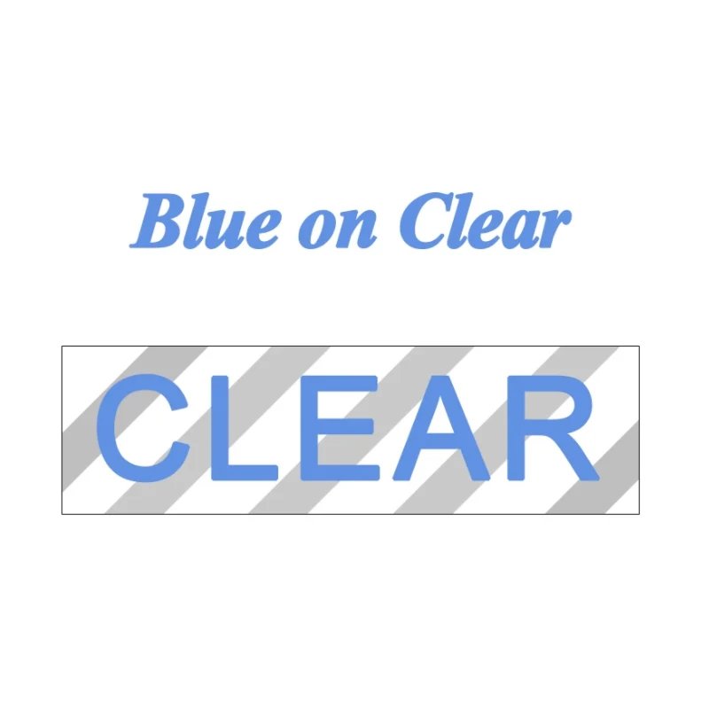 Blue on Clear
