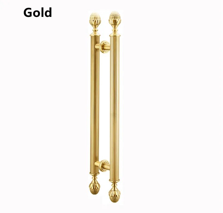 500 600 800 950mm Modern Simple Fashion Stainless Steel Gold Black Bronze Office Hotel Club Glass Wood Double Single Door Handle