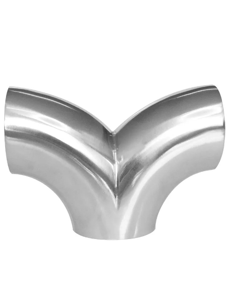 19/25/32/38/51/63mm Pipe OD Butt Welding Y-Shaped Elbow 3 Way SUS 304 Stainless Sanitary Fitting Spliter Homebrew Beer Wine