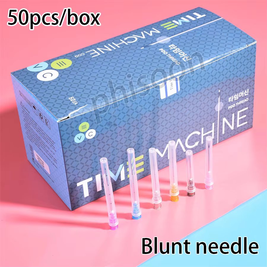 Fine Micro Cannula Korea Blunt needles Needle Tips 21G/22G/23G/25G/27G/30G Plain Ends Notched Endo needle Syringe 50packs Tool