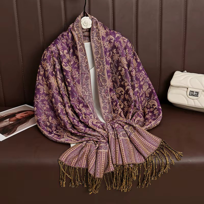 2024 Luxury Brand Cashmere Women Scarf Printed Winter Warm Shawl and Wraps Pashmina Bandana Long Jacquard Paisley Female Foulard