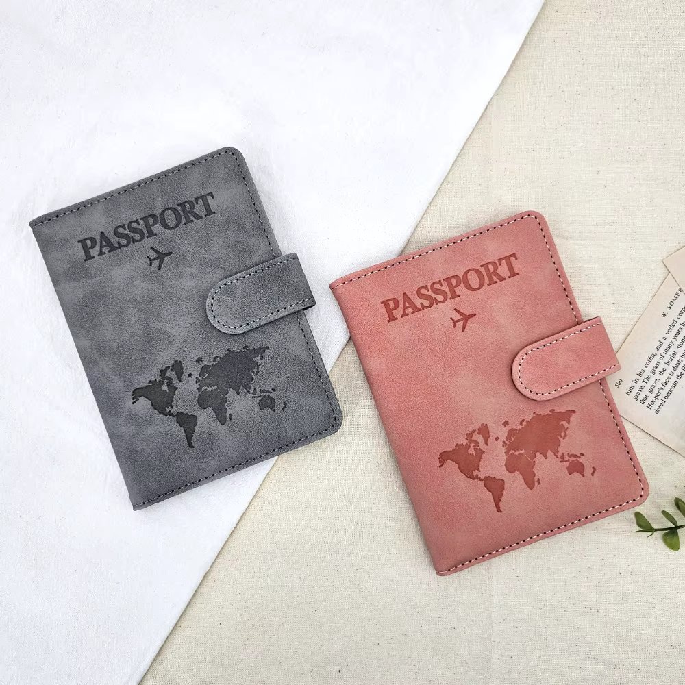 Passport Case Leather Antiskaming RFID Blocking Travel Wallet PSouth