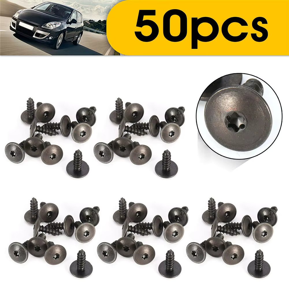 50pcs/set Engine Cover Undertray Splashguard Wheel Arch Torx Screw Fastener Clips Universal For Golf N90974701