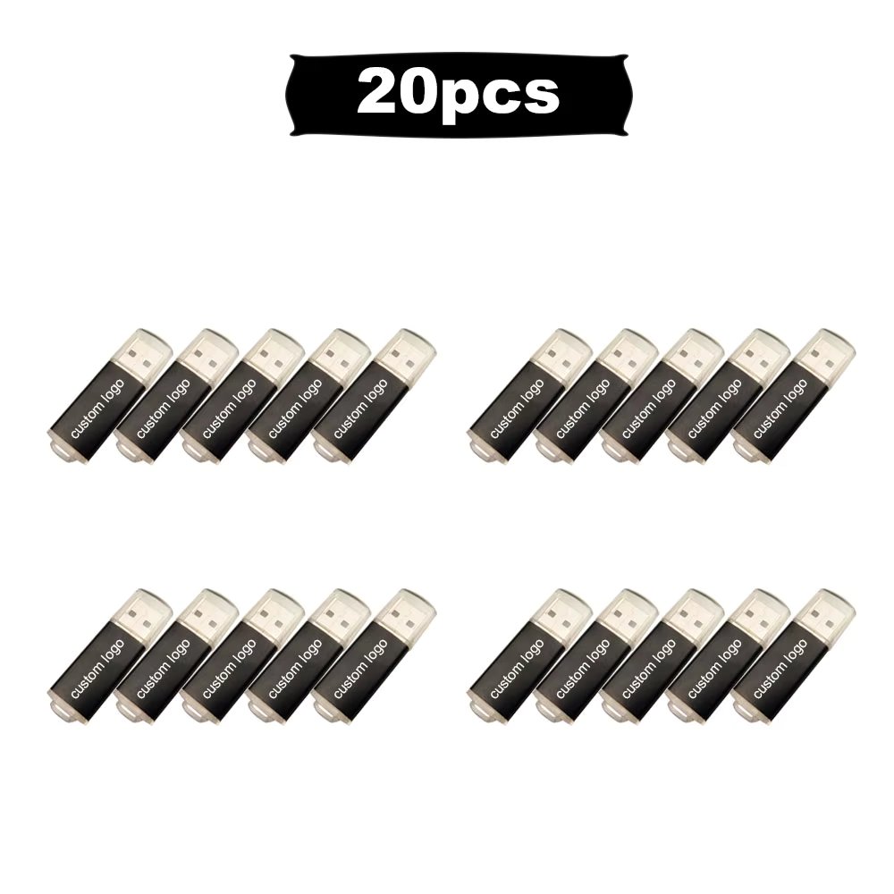 USB Flash Drives 20PCS/lot Pen Drive 512MB 1GB 2GB 4GB 8GB 16GB Pendrive Memory Stick 32GB 64GB 128GB USB Stick Free Custom Logo