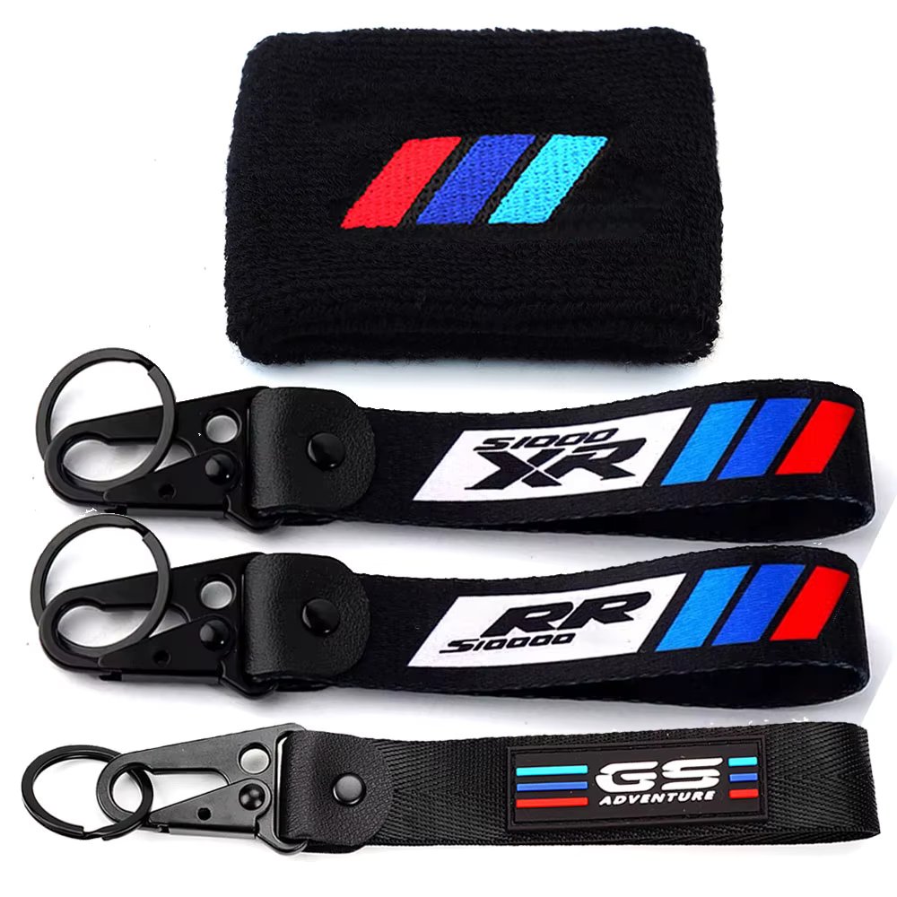 For BMW S1000XR S1000RR S1000R R1250GS R1200GS F850GS Motorcycle Accessories Brake Fluid Reservoir Elastic Cuff Sock Keychain