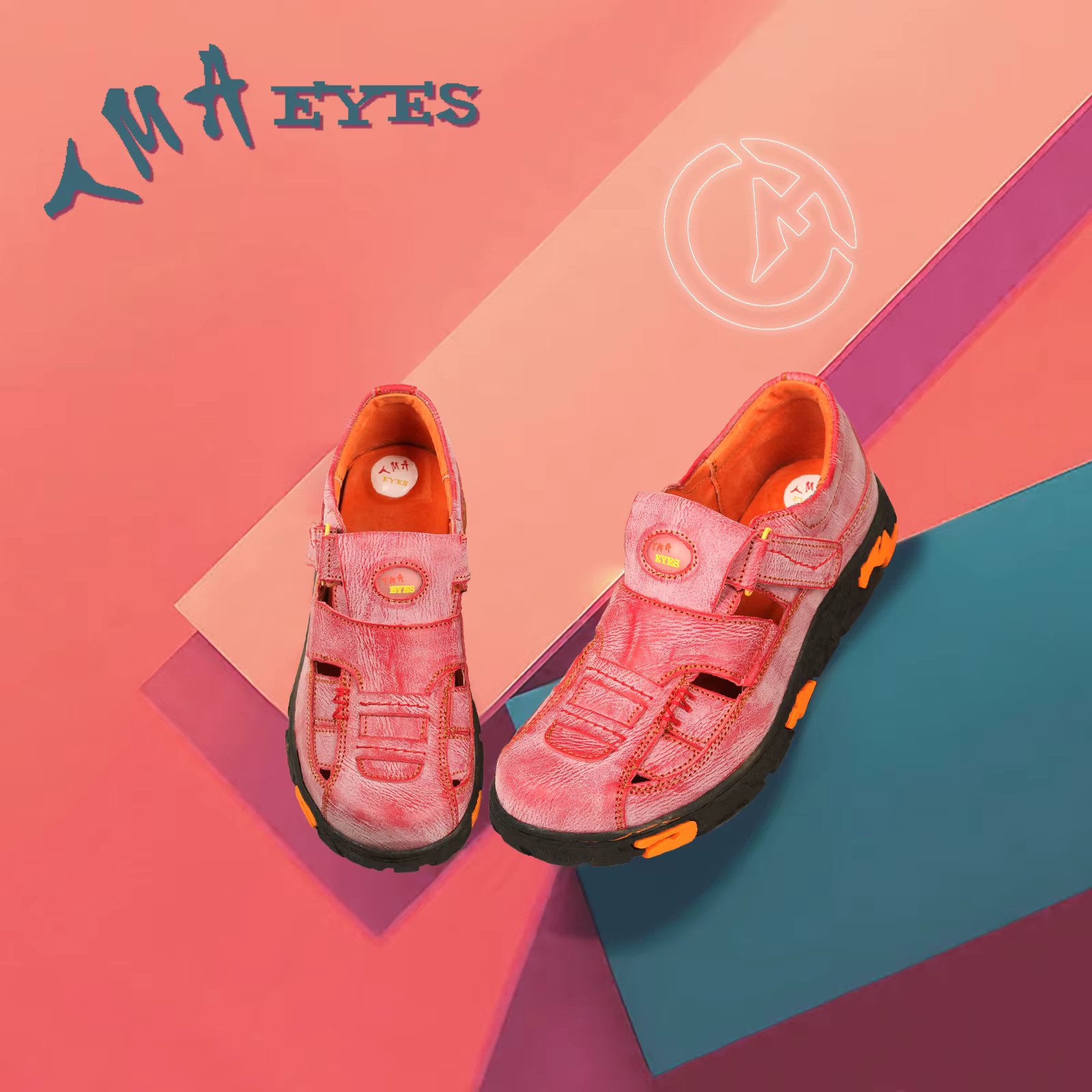 TMA EYES Sewing Thread and Leather Women's Casual Sandals