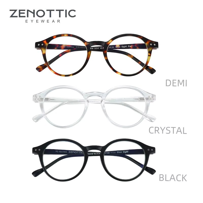 ZENOTTIC  Anti Blue Light Blocking Reading Glasses Women Men Anti-Glare Presbyopic Computer Eyeglasses Diopter from +0 to +4.0