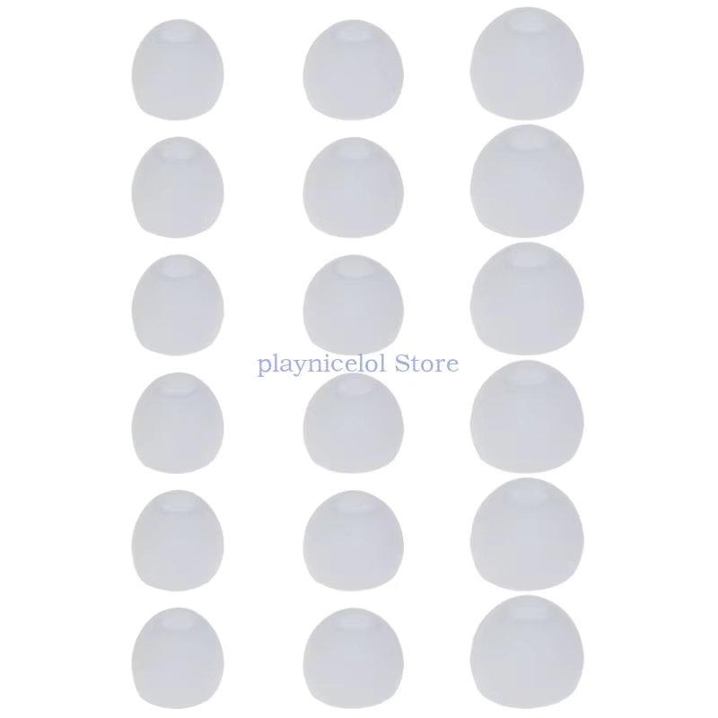 18Pcs Silicone Replacement Earbud Ear Buds Tips for 3.8mm-4.2mm Nozzle Earbuds Earphones,Small Large, S/M/L