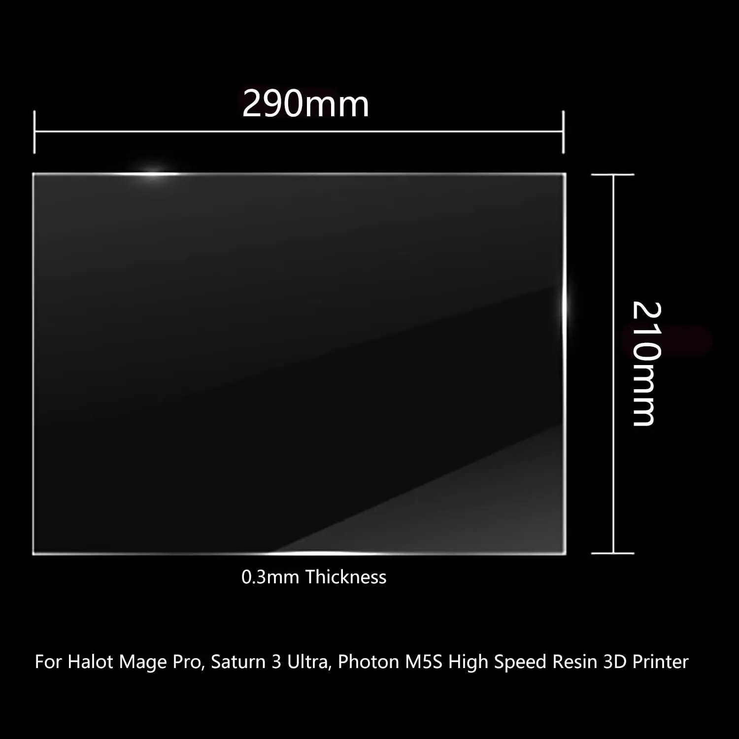 ACF Film 290x210x0.3mm for Elegoo Saturn 3 Ultra, Saturn 3,Photon M5S, Photon M7,Halot Mage, Halot Mage Pro  resin 3D printers