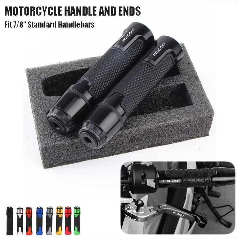 For Piaggio MP3 500 300 BYQ FLY Medley150 ZIP50 Liberty 150s 125 Motorcycle 7/8"22mm Handlebar Grips Ends Handle Caps Hand
