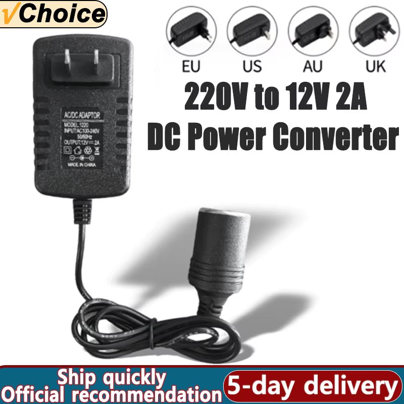 AC 110V/220V DC 12V 2A for Car Cigarette Lighter Power Adapter Socket 220V To 12 V Volt Charger Converter Home Parts US/EU/UK/AU