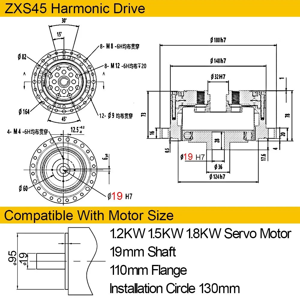 ZXS45 For 110mmServo