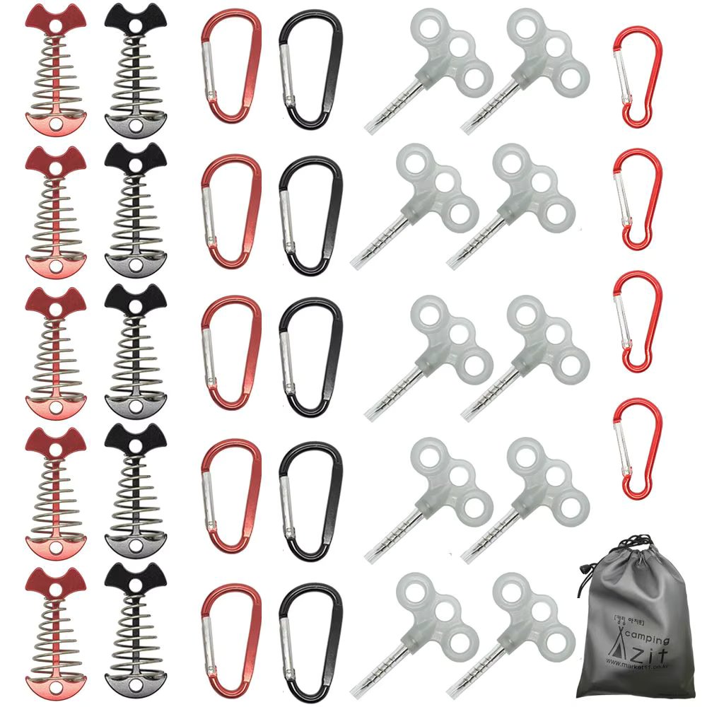 [Camping Azit]  Camping Azit Squid Deck Pack 35p Set forLiving Shell Tent (롱타입 피쉬 데크팩 35종 세트)