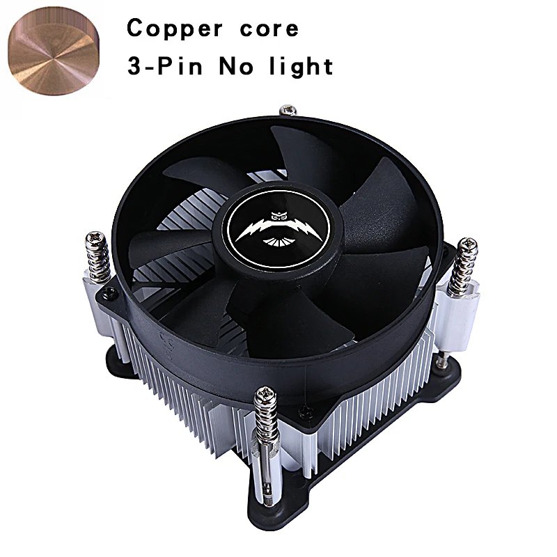 QiuzAim PC Efficient Copper Core Radiator Processor Cooler Cpu Fan 4Pin/PWM Air-cooling installation LGA1150 1151 1155 1156 1200