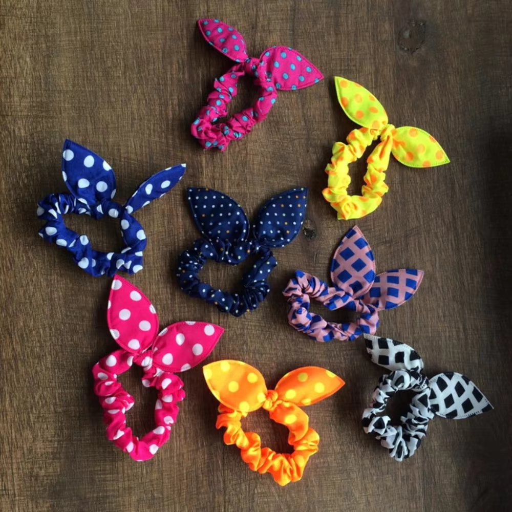 Kit 6 Elastic Hair with Drawing Knot/Round Circular Elastic in Sweet Color/Xuxa