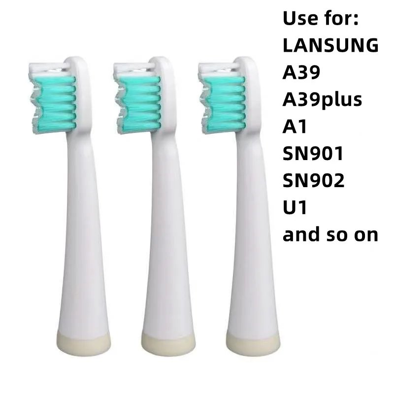 3pcs Toothbrush Heads for LANSUNG U1 A39PLUS A1 SN901 SN902 Toothbrush Electric Replacement Tooth Brush Head no cover