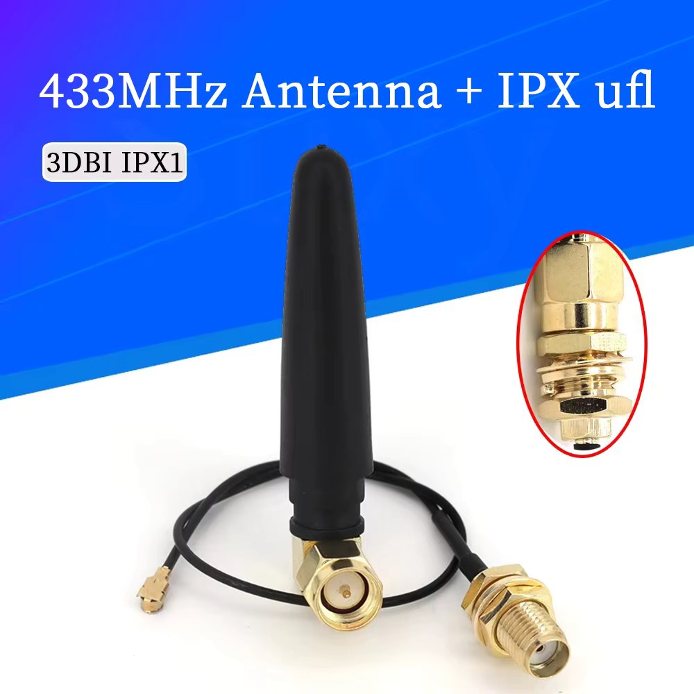 433MHz Antenna + IPX ufl. Pigtail Cable 1.13 Lora Lorawan 3dbi GSM Antennas 433 MHz Directional Antenne SMA Male Connector