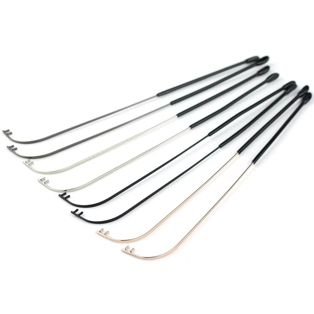 1pair Metal Glasses Temple Sunglasses Arm Eyeglasses Replacement Leg With Tip Gold Silver Black Gun 3028