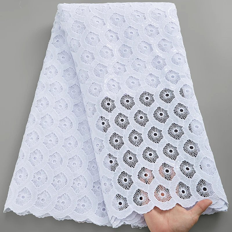 16White Sequins Lace