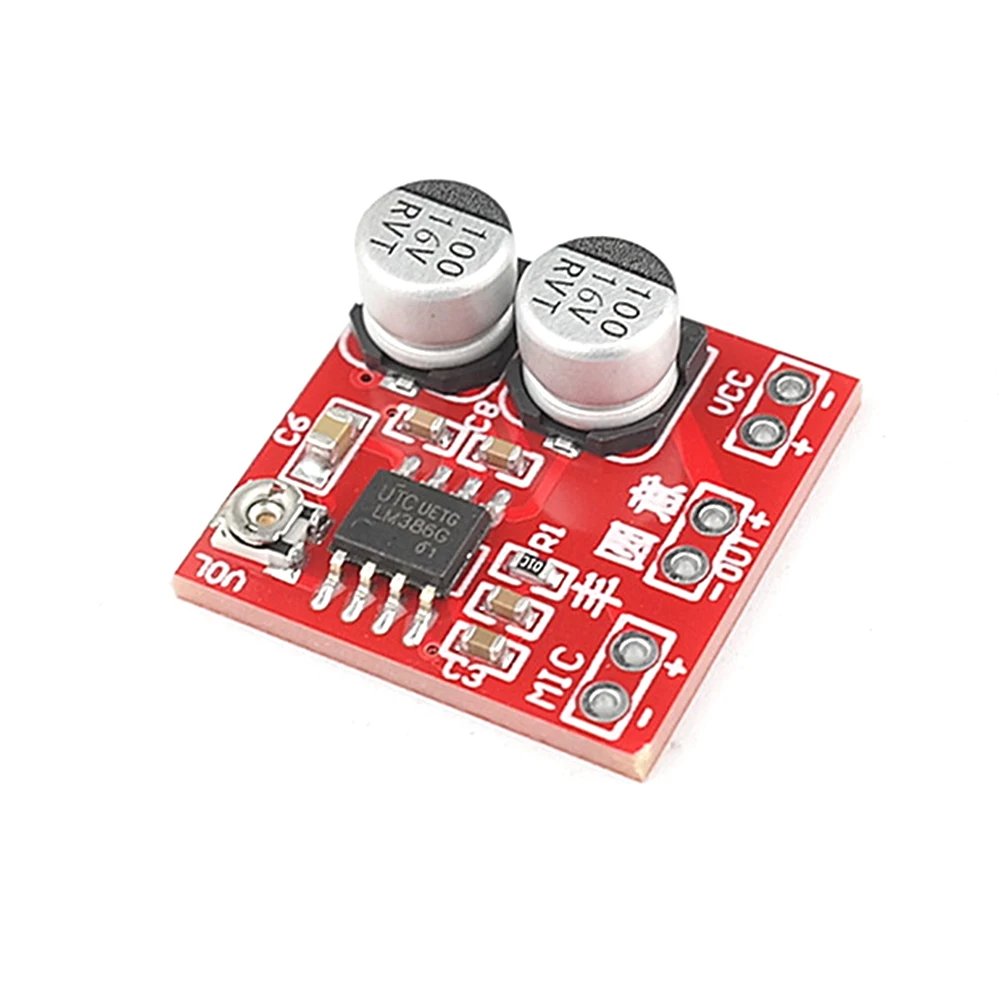DC4-12V LM386 Electret Microphone Amplifier Microphone Pickup Module Can Drive Earphones And Small Power Speakers