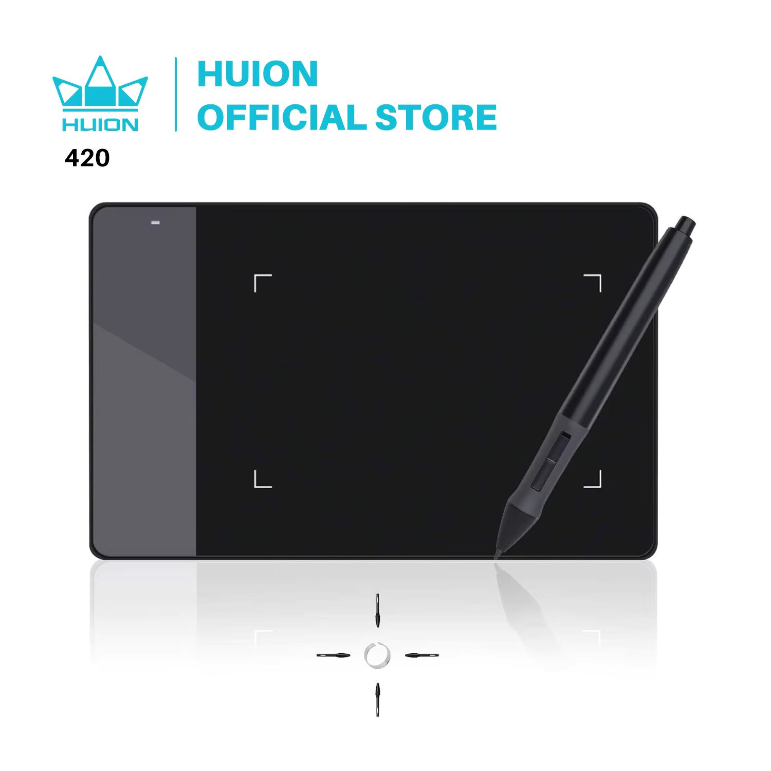 HUION OSU 420 4" Graphic Digital Tablets Professional Signature Drawing Tablets Handwriting Tablet Black 2048 Levels 176 x 111mm