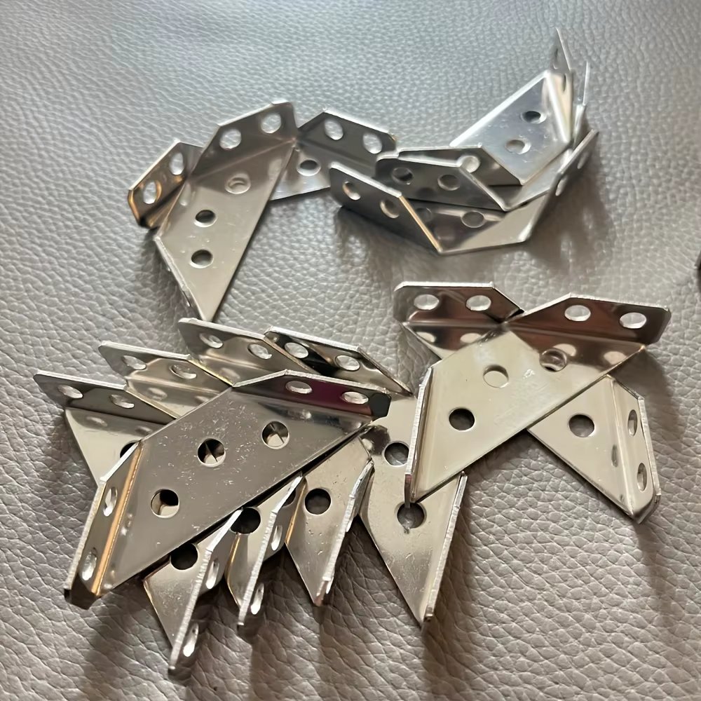 10 Sets Stainless Steel Corner Connector, Right Angle Thickened Brackets, Laminate, Furniture, Cabinet Hardware