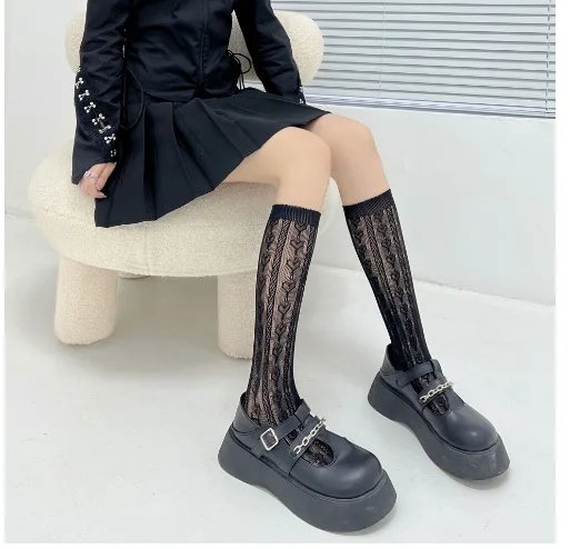 Exquisite Red Heart Print Silk Stockings Sweet Girls Christmas Gifts Nylon Tights Women Sexy Nightclub Female Alluring Hosiery