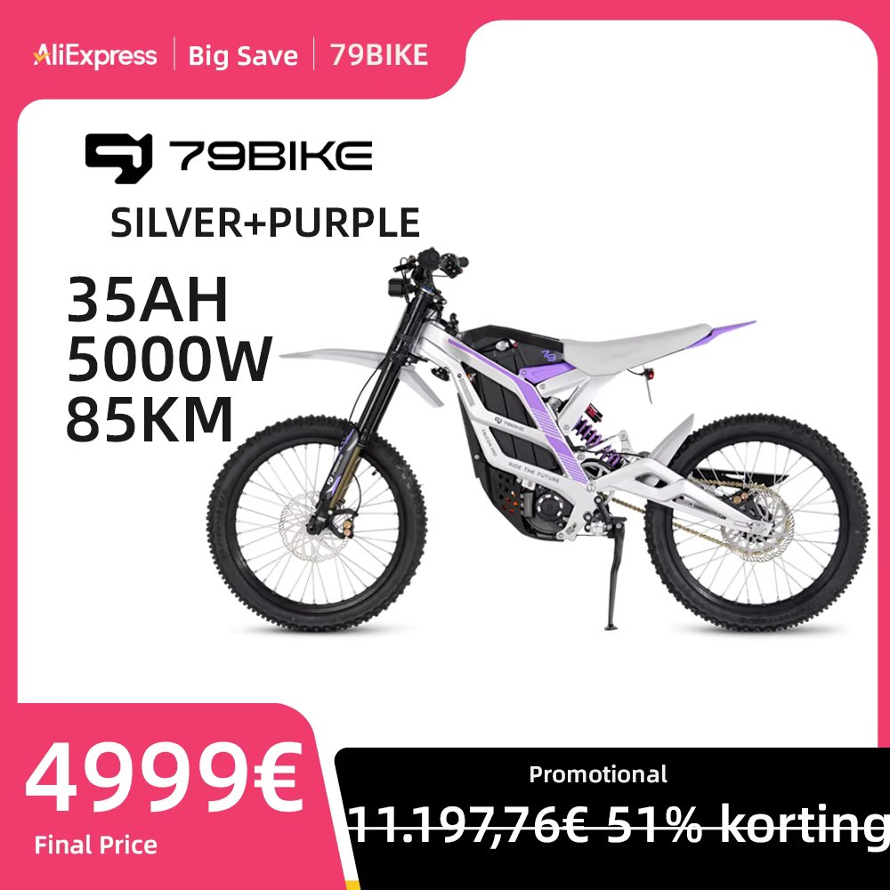 79bike Falcon Pro Electric Bike Motorcycles 5000W Brushless Gearless Motors 72V35AH Lithium Battery Adult Off Road Ebike