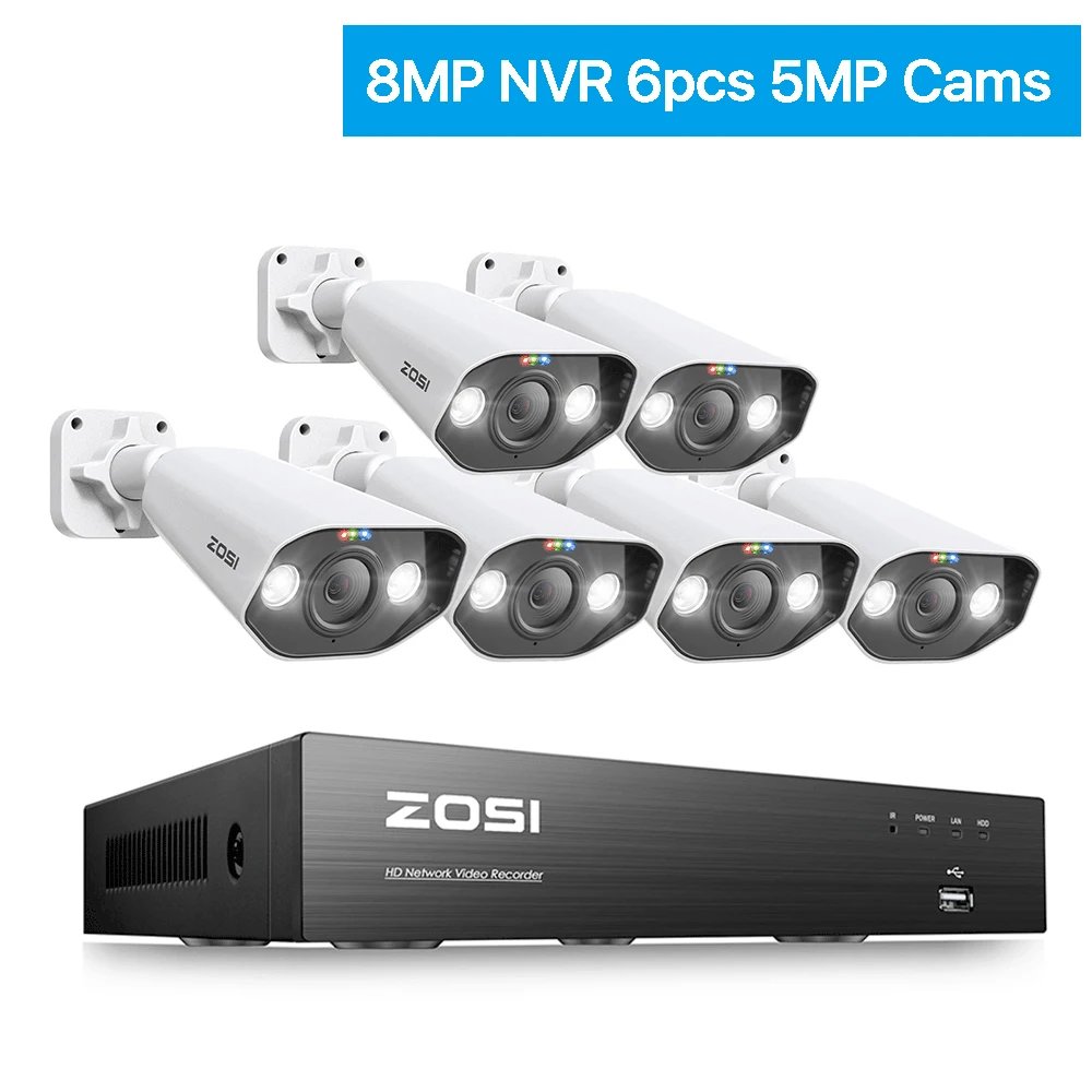 8MP NVR 6pcs 5MP Cam