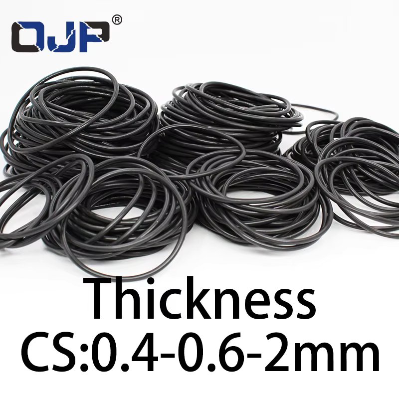 O-ring thickness 0.4/0.6/2mm CS NBR Nitrile sealing temperature resistant gasket rubber ring complete in specifications