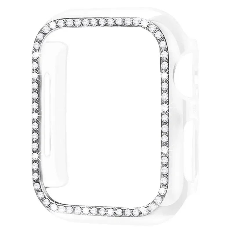 Diamond Case For Apple Watch Series 9 8 7 6 SE 5 38mm 44mm 40mm 41mm 45mm 42mm Protective Cover For IWatch Ultra 2 49mm Bumper