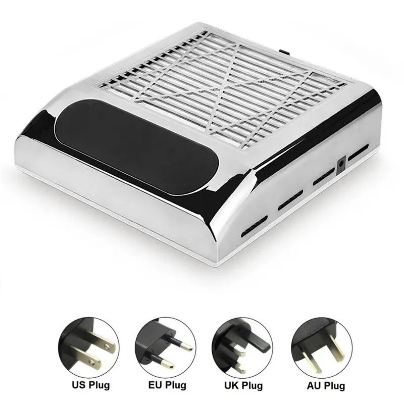 80W Nail Dust Collector With Remove Filter Powerful Vacuum Fan Vent Nail Dust Extractor For Acrylic Nail Salon Equipment