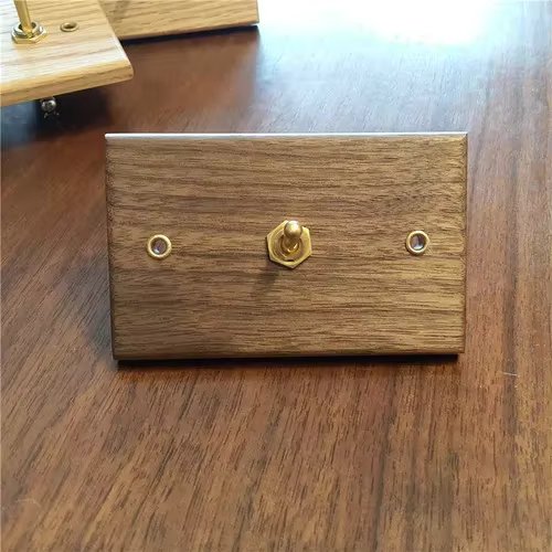 Pure solid wood antique American wall socket switch panel, Brazil Taiwan Thai Japan b&B vintage 15A wall light switch 118mm*75mm