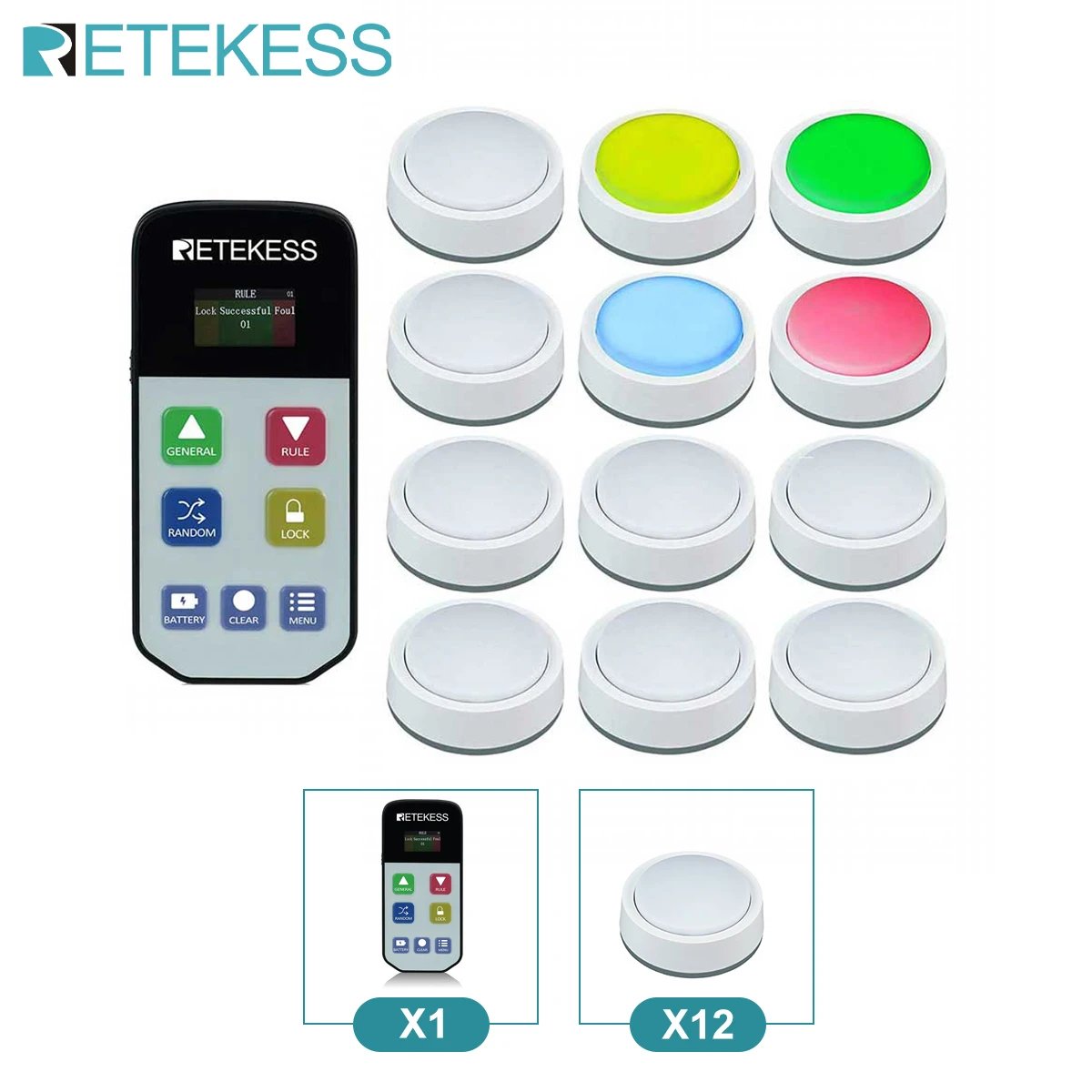 1 host 12 pcs button