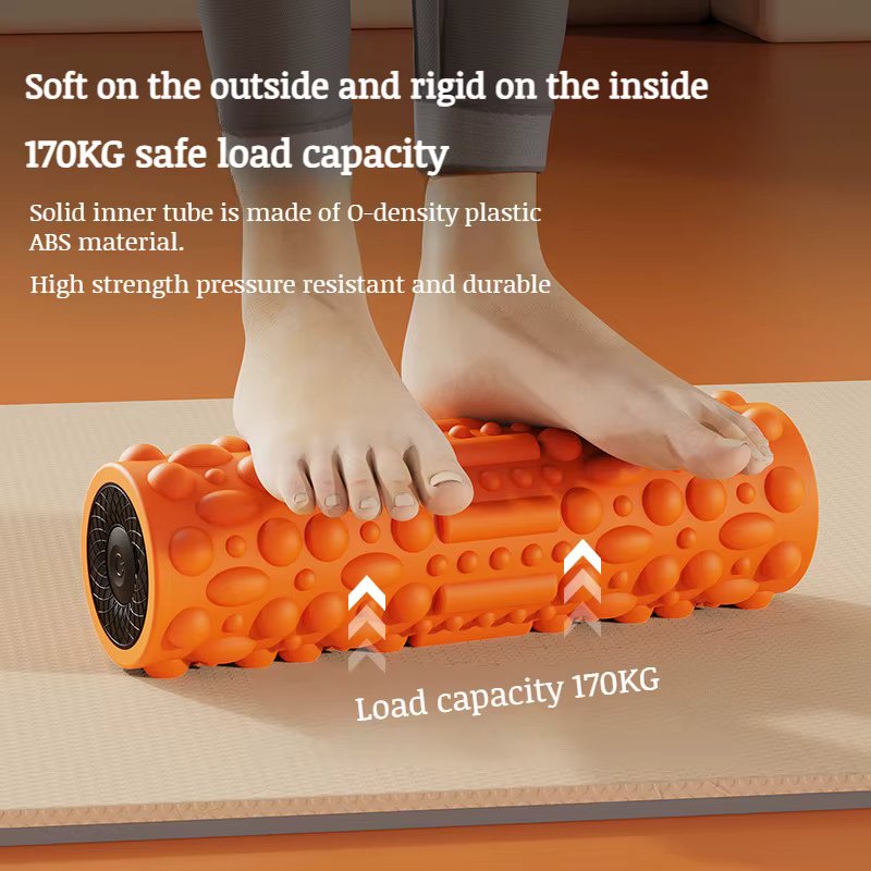 Full body Gourt yoga pillar Electric massage Rod roller muscle relaxation fitness device vibration yoga pillar