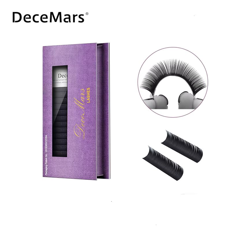 DeceMars Eyelash Extension 16line/Tray Individual  Faux Mink Lash