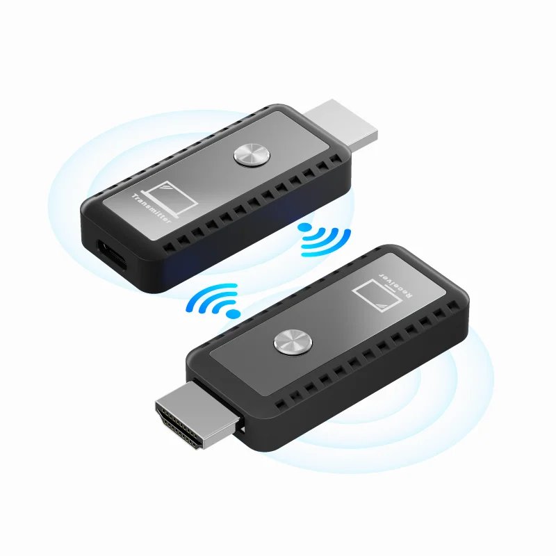 Wireless HDMI Transmitter and Receiver 4K HDMI Extender Watch Movies From Laptops PCs To HDTV Projectors
