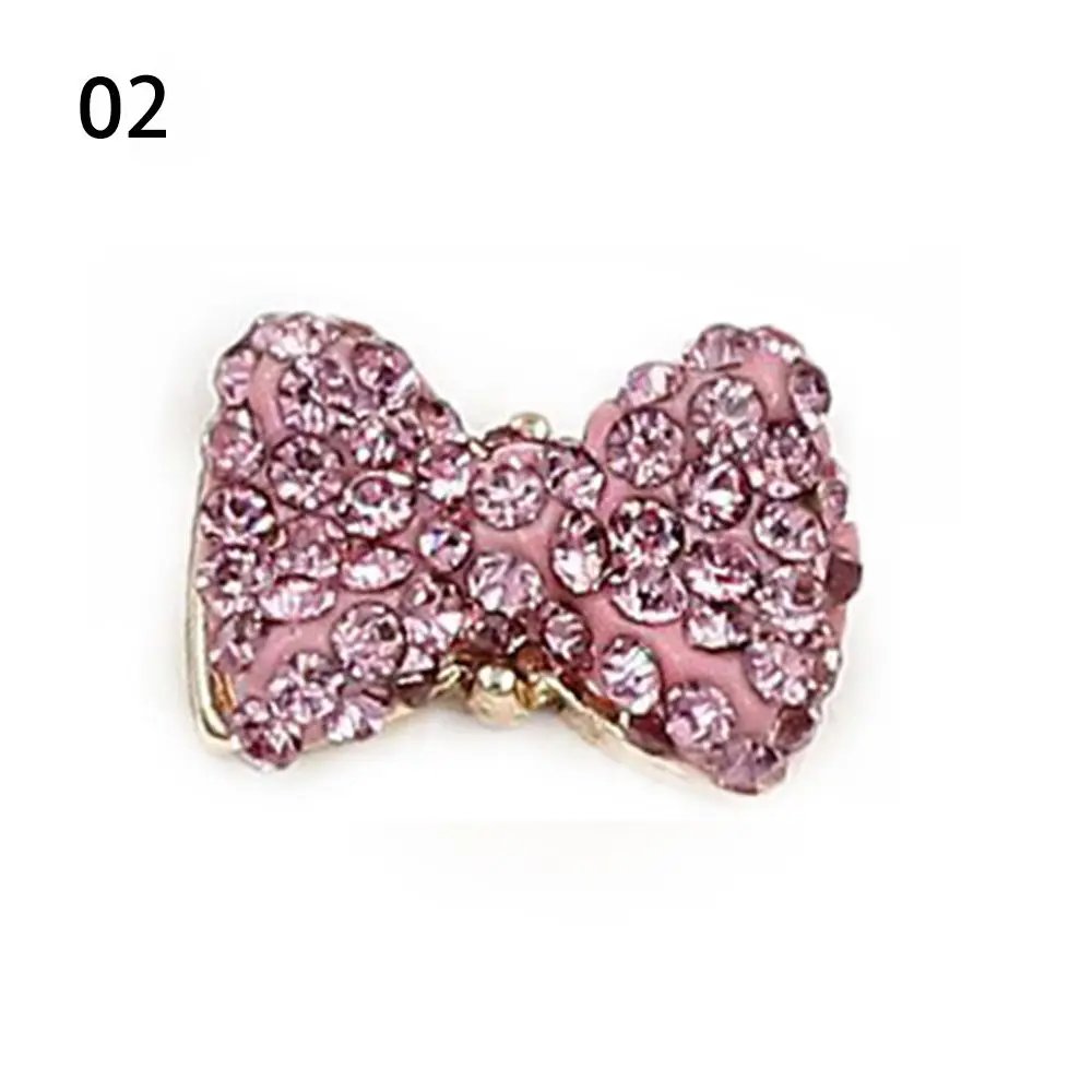 Metal Love Bow Diamond Wristbelt Charms For Apple Watch Band Ornament Silicone Strap Decorative Nails Bracelet Accessories