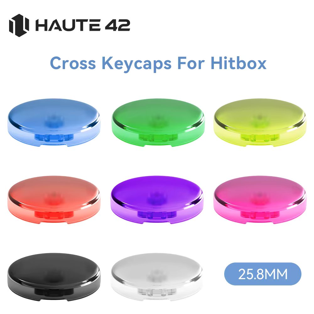 Haute42 Hitbox Cross Keycaps For Leverless Arcade Controller Hitbox Button Caps 25.8mm Low Profile Keycaps DIY For Kailh Switch