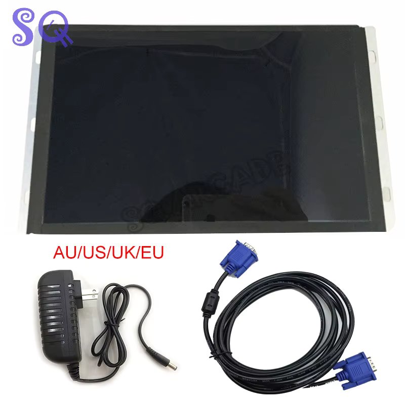 10.1/ 10.4inch Arcade Monitor HDMI VGA LVDS Display Screen Ratio 16:9/16:10/4:3 + Power & Display Cable for Pandora Bartop